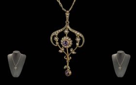 Antique Period Ladies 15ct Gold Open Wor