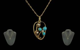 Antique Period Ladies 9ct Gold Open Work