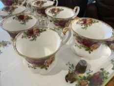 Large Collection of Royal Albert 'Old Country Roses', comprising six cups and saucers, milk jug,