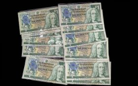 The Royal Bank of Scotland One Pound Notes ( 14 ) In Total.