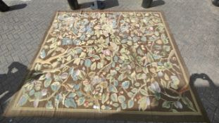 Large Decorative Wall Hanging/Tapestry, pattern of birds nestled with branches. Measures approx.