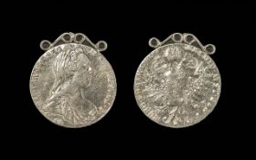Austrian Maria Theresa 1780 Silver Thaler Coin.