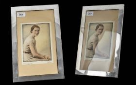 Silver Photograph Frame, with velvet strut, of rectangular form. Fully hallmarked for London 1905.