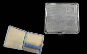 925 Sterling Silver Cigarette Case. Fully Hallmarked for Silver. Approx Weight 100 grams.