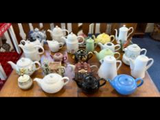 Box of Vintage Teapots, various designs and makes, includes Gibsons, Cottages, Price Bros., Old