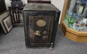 Victorian Cast Iron Safe, with name plate for Century Safe Limited, brass handle, internal drawer,