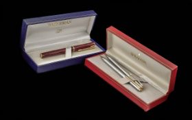 Two Boxed Pens, a Waterman Fountain Pen and a Schaeffer pen and pencil set.