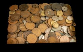 Box of Miscellaneous Coins, mostly English Copper Coins.