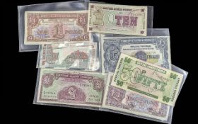 Collection of ' British Armed Forces ' Bank Notes / Special Vouchers, Approx ( 15 ) In Total.
