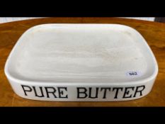 Large Antique Pottery Shop Pure Butter Slab. Measures 12'' x 16''.