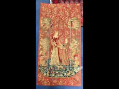 Large Oriental Reproduction Tapestry, of the Lady & the Unicorn Series,
