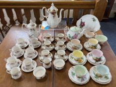 Royal Albert 'Old Country Roses' Tea Set, includes teapot, cups and saucers,