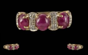 9ct Gold Bracelet, Figaro style links, t