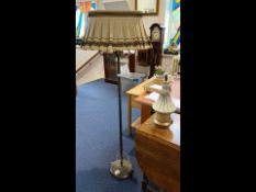 A Vintage French Standard Lamp, Pleated