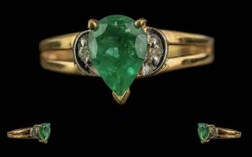 Ladies Excellent Quality 18ct Gold Emera