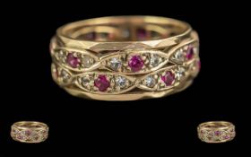 Ladies Excellent 14ct Gold Ruby & Diamon