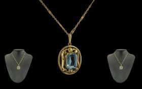 Ladies - Quality 9ct Gold Pendant Drop S