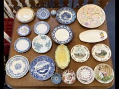 Large Box of Assorted Plates, including