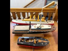 Three Scratch Built Model Boats - A Hand