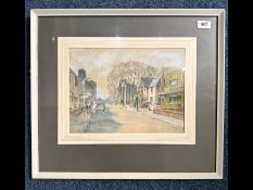 Iris Witty Painting of a Street Scene, m