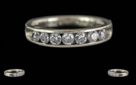 Ladies 18ct Gold Seven Stone Channel Set