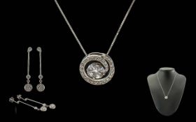 Ladies Excellent 14ct White Gold Diamond