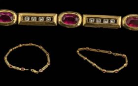 Ladies Excellent Ruby & Diamond Set Line