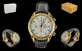 Omega Speed master Excellent Quality Gents 18ct Gold Chronograph Automatic Watch, Model No 3611-20-