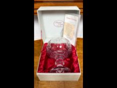 Boxed Regency Crystal Limited Edition Punch Bowl, made to commemorate the Royal Wedding of Charles