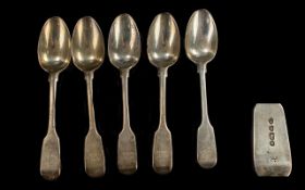 ( 5 ) 925 Sterling Silver Spoons. Hallmarked for Silver. Approx Weight 104 grams.