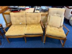 Parker Knoff Furniture, to include a two-seater Parker Knoll sofa, with a matching rocking chair.