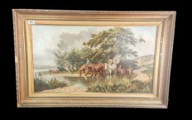Samuel Joseph Clark (1834-1912) - fine oil painting on canvas by this well listed artist, typical