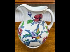Large Lasol Ware Art Deco 'Old Trees' Collection Hand Painted Jug, circa 1930. Measures 11'' tall.