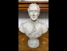 Composite Bust of The Duke of Wellington. Measures 13.5''.