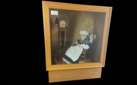 Mechanical Automaton, by Eric Williamson, titled 'The Old Rocking Chair', fitted in a glazed case.