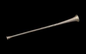 Silver Hunting Horn, Chester hallmark. Length 12''.