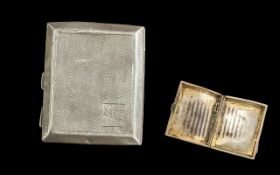 Sterling 925 Silver Cigarette Case. Fully Hallmarked for Silver. Approx Weight 90 grams.
