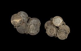 Old Silver Coins Bracelets. Approx Weight 60 grams.