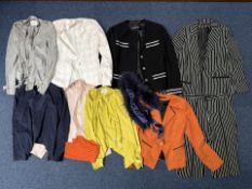 Collection of Ladies Fashion Clothes, to include River Island jackets, designer jackets, striped