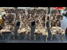 Suite of Modern Plush Velvet Upholstered Furniture, to include two small three seater bench seats,