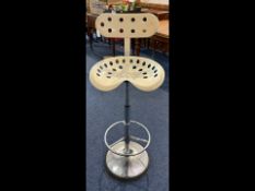 Mid Century Mirima Telescopic Swivel Tractor Seat Bar Stool, cream colour seat, design often
