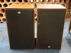 Two Sony Speakers in Teak Casing.