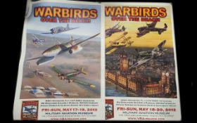 Two American Virginia Beach Airport Posters, titled 'Warlords' and 'Over the Beach' May 16/17 2009