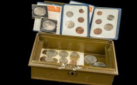 Tin Containing a Collection of Misc British Coins. Approx 30 Coins.