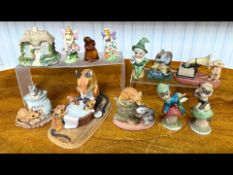 Collection of Mice, Fairy & Cottage Figures, various makes including Art Dobson, Leonardo Collection