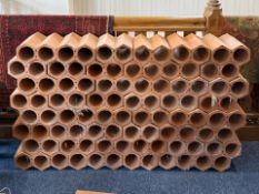 Large Terracotta Wine Rack, sectional, will hold 80 bottles. 5' x 4'