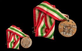 22 Gennaio 1944 - 22 - Gennaio 2004, War Commemorative Medallion depicting soldiers and warships