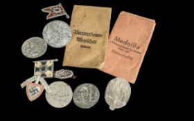 Nine Miscellaneous German Alloy Original Party Badges - 1930's - 40's.