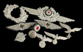 Miscellaneous Selection of German WWII Original Badges and insignias from the Army and Air Force,
