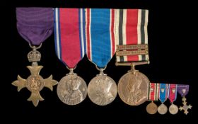 A Good Group of Four Medals, awarded to Commander Ralph J G Rawlinson OBE, for faithful service in